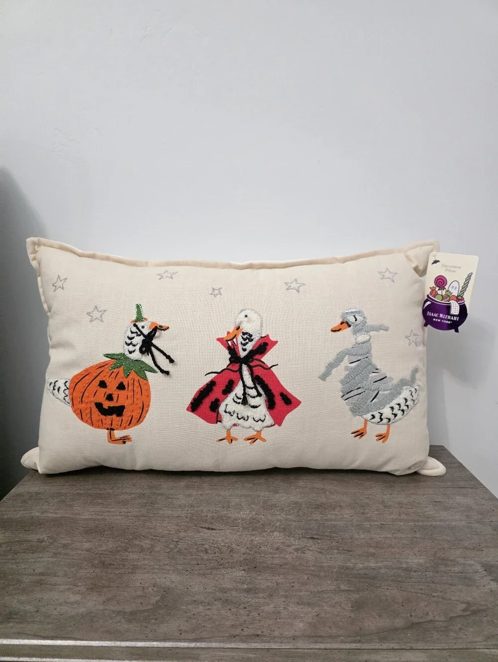 Isaac Mizrahi Halloween Goose Decorative Pillow New